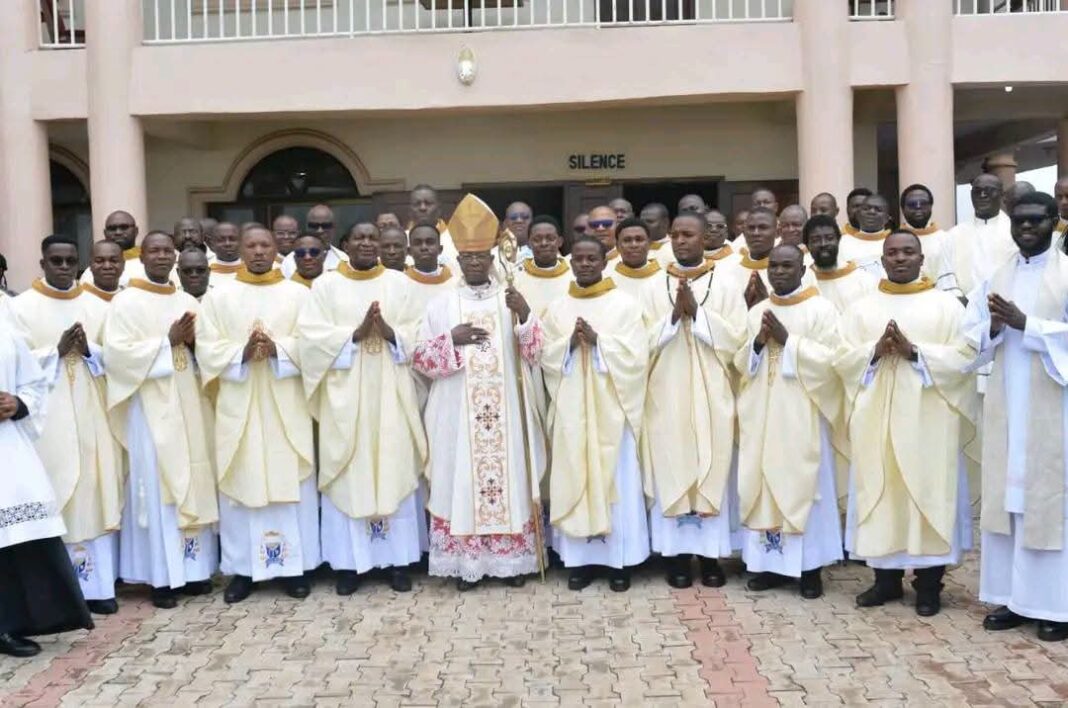 Bishop Dunia Ordains Record 14 Priests for Auchi Diocese Bishop Dunia Ordains Record 14 Priests for Auchi Diocese