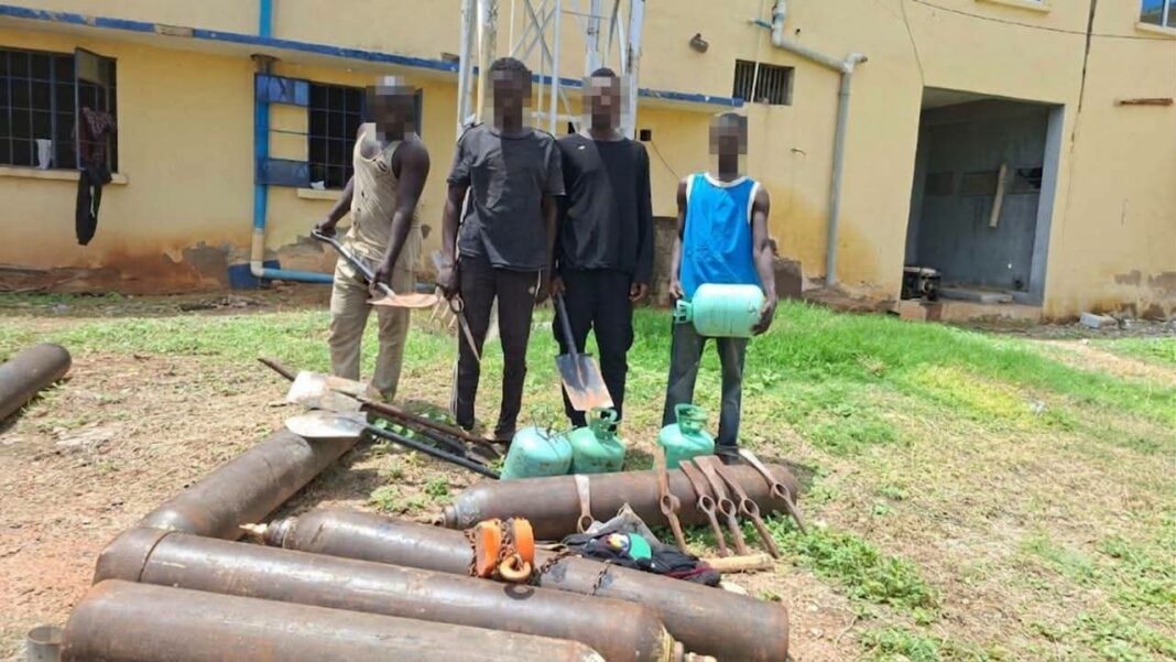 POLICE BUST PIPELINE VANDALISM NETWORK, ARREST SEVEN SUSPECTS, RECOVER 285 NNPC PIPELINES IN ADAMAWA POLICE BUST PIPELINE VANDALISM NETWORK, ARREST SEVEN SUSPECTS, RECOVER 285 NNPC PIPELINES IN ADAMAWA