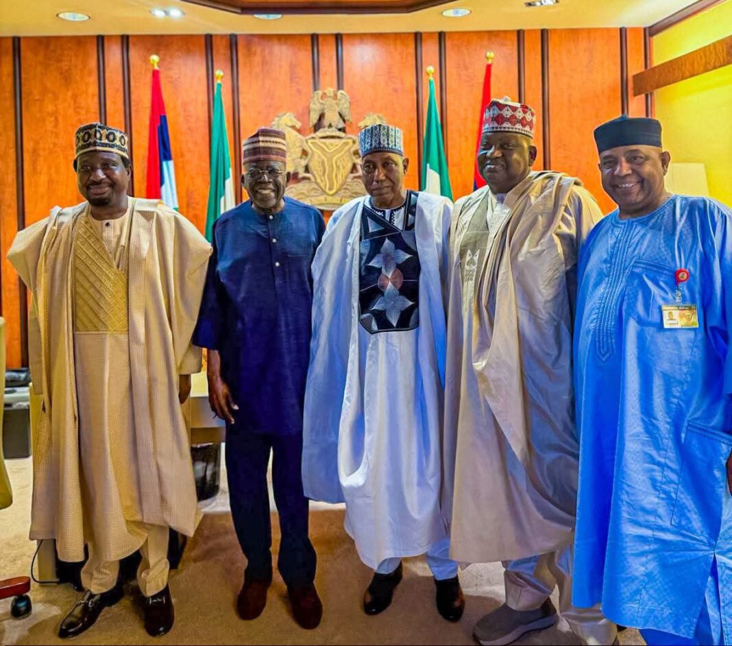 TINUBU MEETS TWO KANO NDC CHIEFTAINS AS APC DEFECTION LOOMS TINUBU MEETS TWO KANO NDC CHIEFTAINS AS APC DEFECTION LOOMS