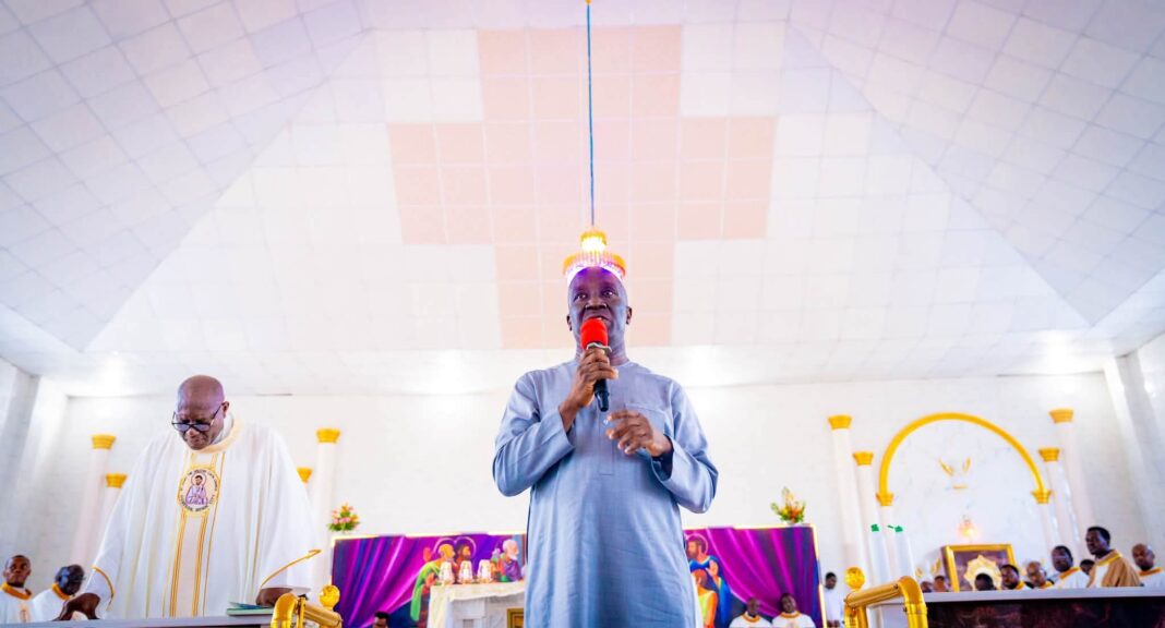 GOV. OKPEBHOLO ATTENDS DEDICATION OF ST. JAMES THE GREATER CATHOLIC CHURCH IN BENIN GOV. OKPEBHOLO ATTENDS DEDICATION OF ST. JAMES THE GREATER CATHOLIC CHURCH IN BENIN